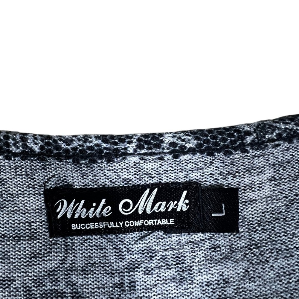 White Mark Paisley Floral Knit Dress Black Pink Embroidered Cottagecore Size L - Picture 7 of 8